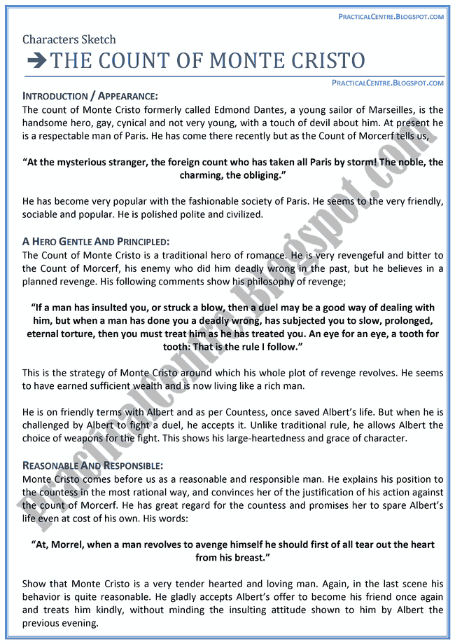 the counts vengeance charm draw essay the is important retribution identity drawing essay